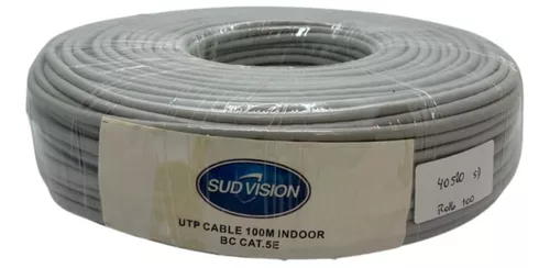 SUDVISION CABLE UTP CAT5E INTERIOR 100MT 70% COBRE CCA