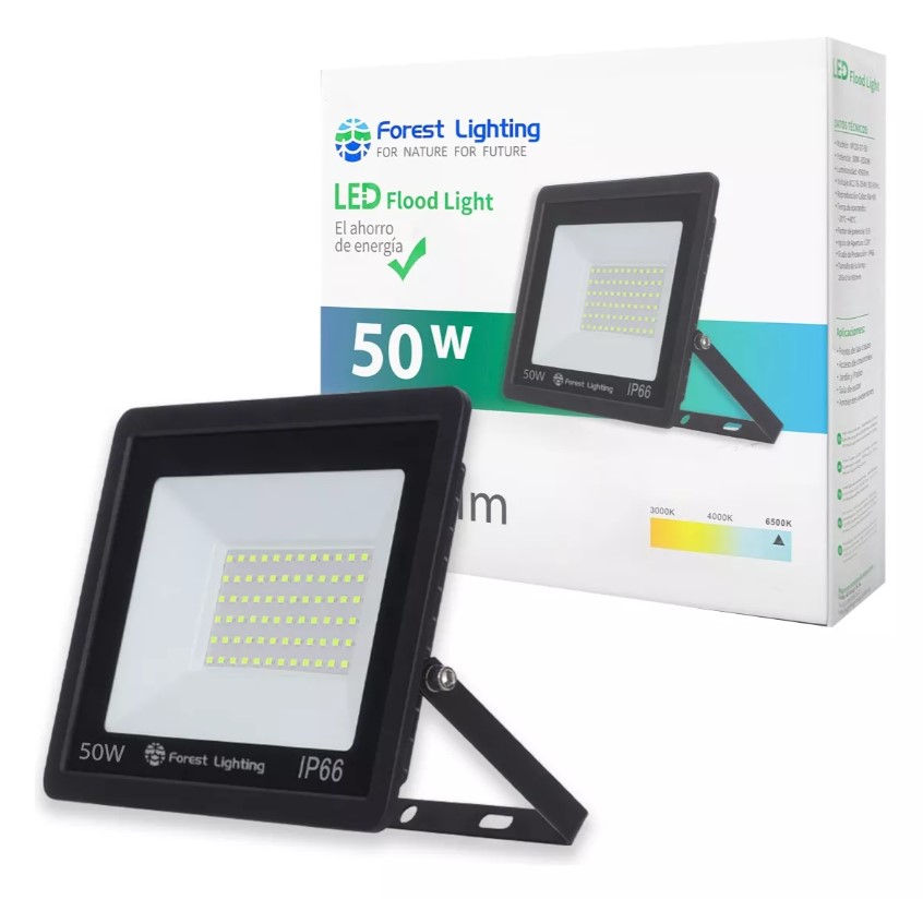 FOREST LIGHTING REFLECTOR LED WY20-07-50-50W LUZ CALIDA 3000K