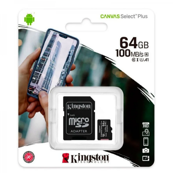 KINGSTON MICRO SD 64GB ADP CLASE10