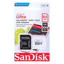 TARJETA MICRO SD SANDISK ULTRA 64GB C10 C/ADAP 100M