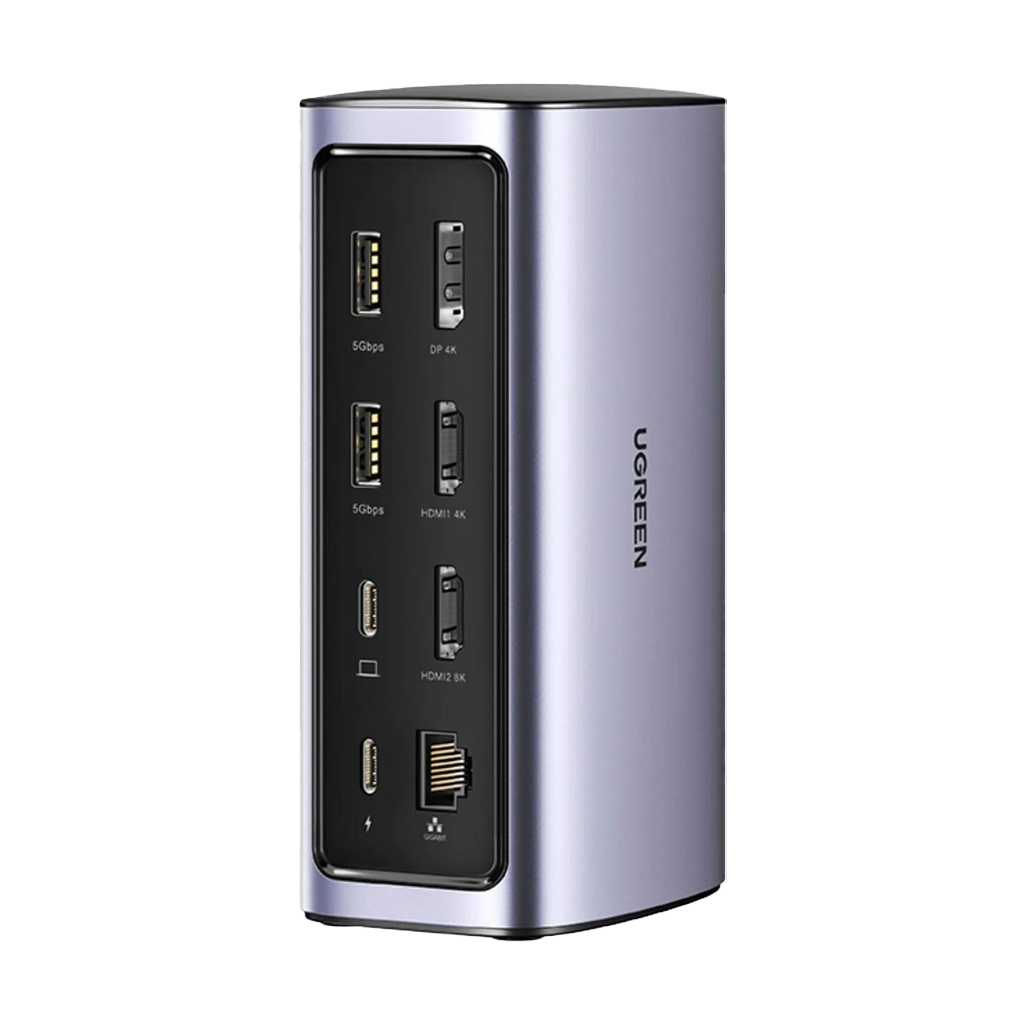 CM555 BASE DE EXPANSION MULTI FUNCION 12 en 1 - DP + HDMI + RJ45 + SD/TF + USB C + USB A + Audio 3.5mm