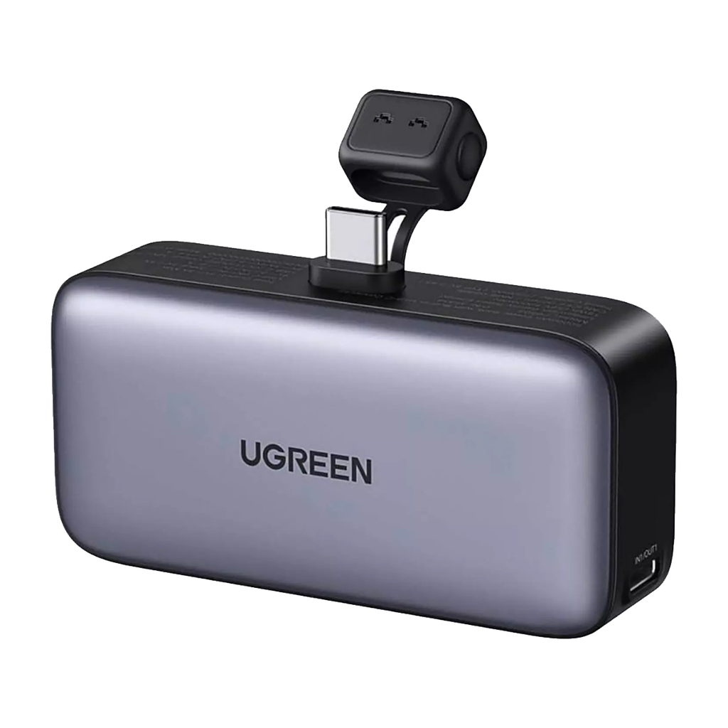 PB503 POWER BANK CON CONECTOR USB-C INTEGRADO 5.000 mAh GRIS