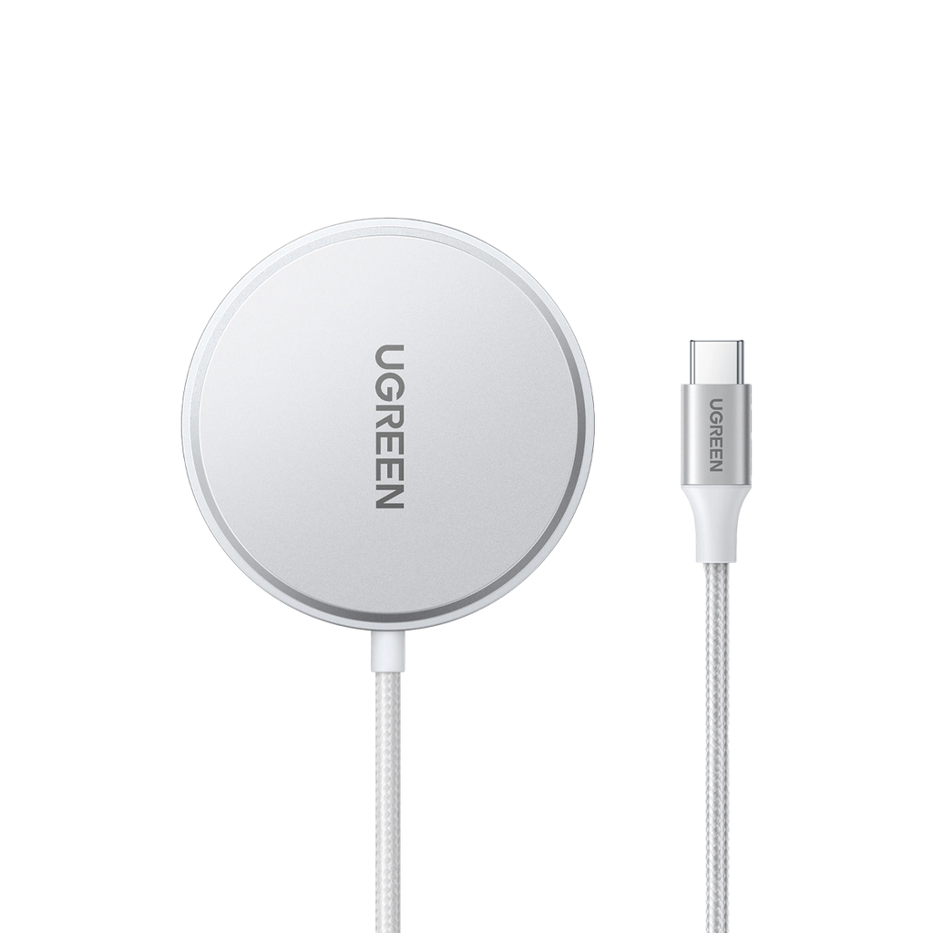 W703 CARGADOR INALAMBRICO MAGNETICO IPHONE MagSafe 15W P/DISPOSITIVOS IOS BLANCO