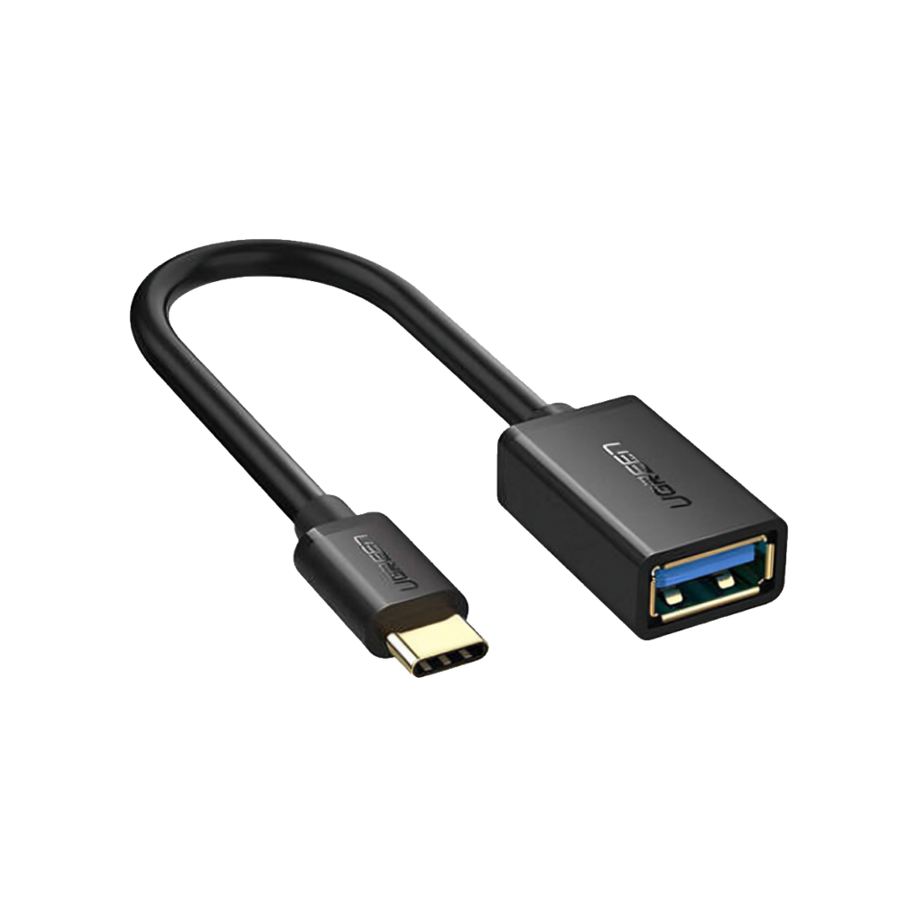 US154  CABLE USB-C MACHO a USB 3.0 a HEMBRA 15 CM NEGRO