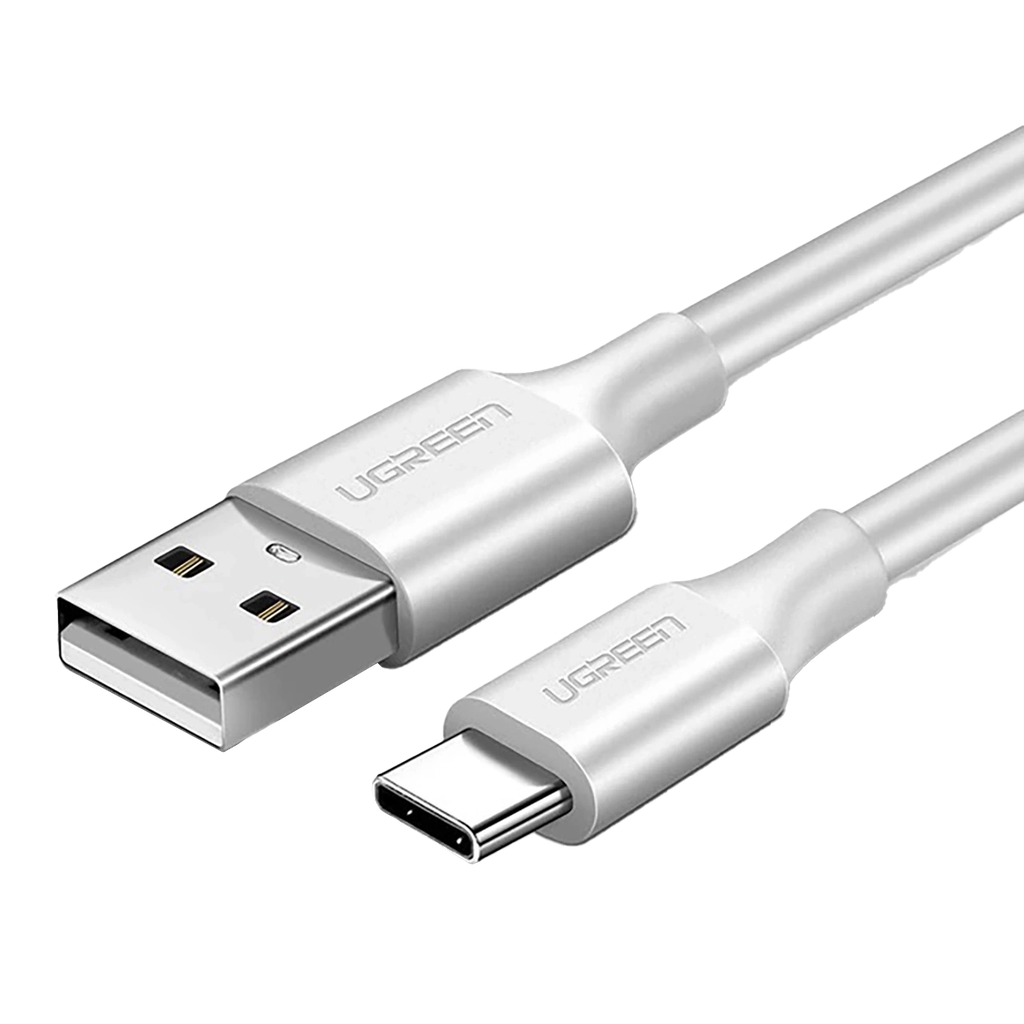 US287 CABLE USB-A 2.0 a USB-C NIQUELADO 1M BLANCO