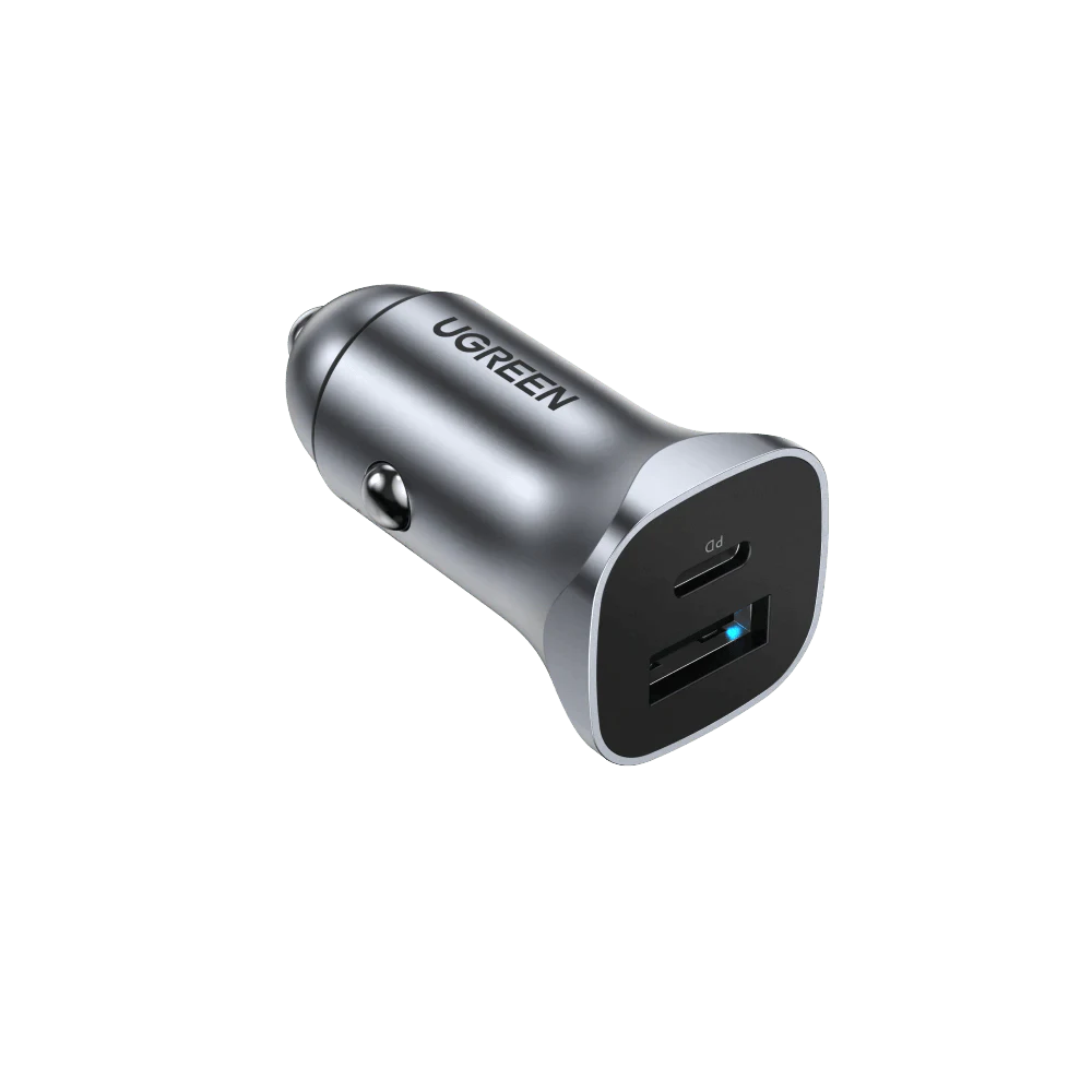 CD130 CARGADOR P/AUTO DOBLE PUERTO A+C PD30W + SCP22.5W