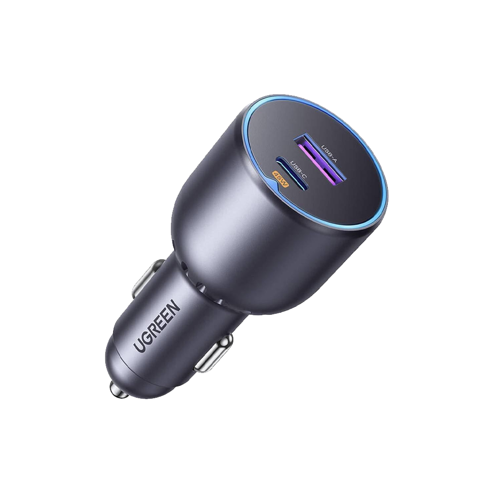 EC701 CARGADOR RAPIDO P/AUTO 2 PUERTOS 63W