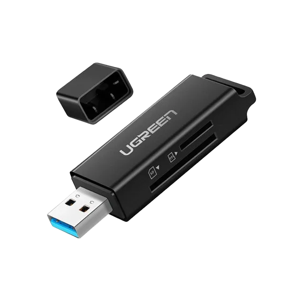 CM104 LECTOR DE TARJETAS DUAL USB 3.0 a TF + SD NEGRO
