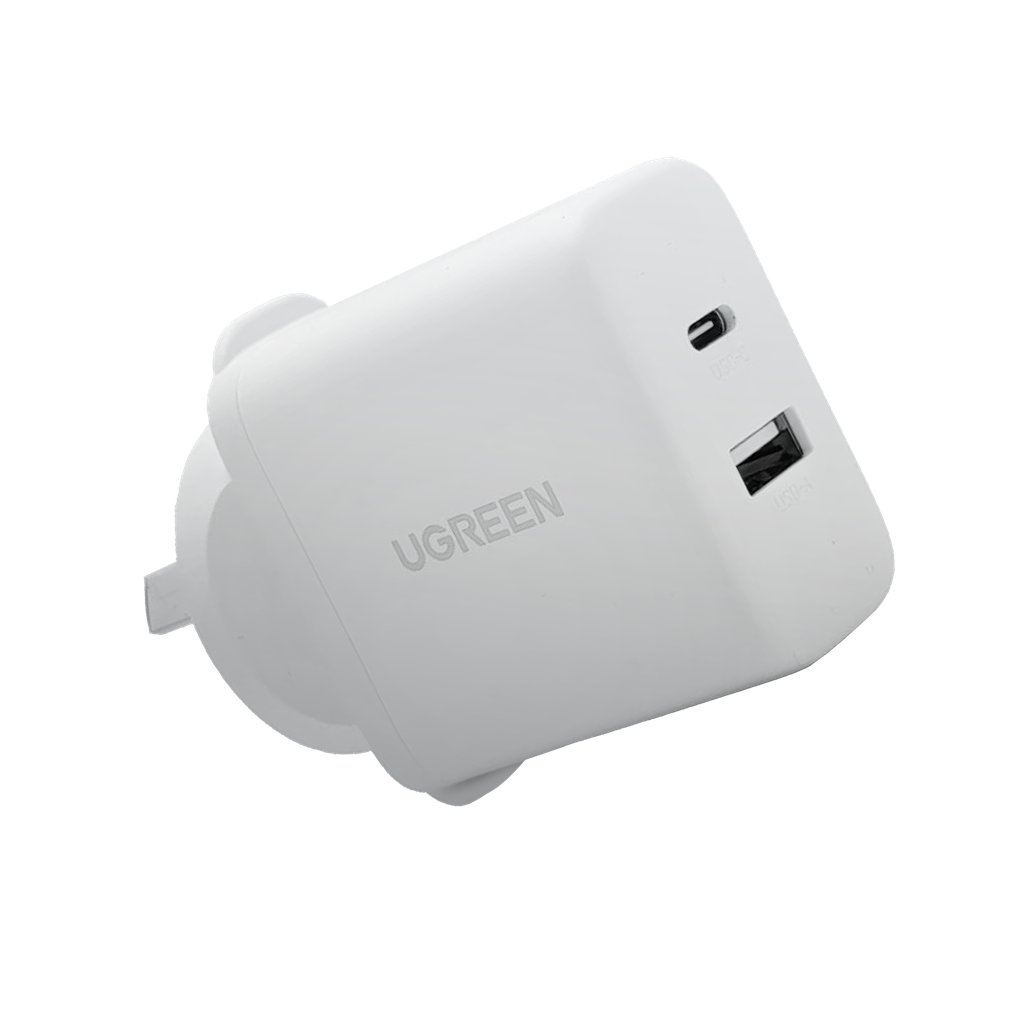 X227 CARGADOR RAPIDO 2 PUERTOS 20W AU PACK 2 (2 Cargadores + 2 Cables USB-C)